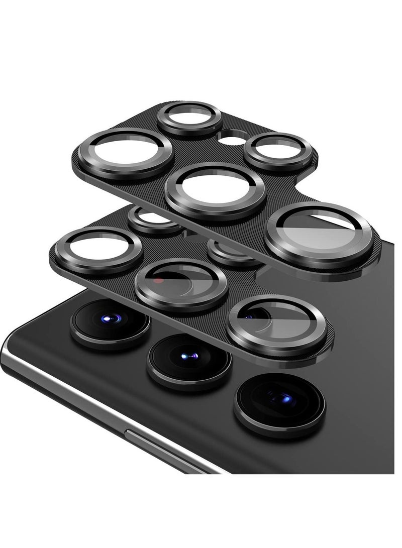 ELTRAZONE 2-Pack for Samsung Galaxy S22 Ultra 5G Lens Protector, Premium Tempered Glass Glitter Diamond Metal Camera Lens Protector - Image 1