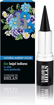 HELAN كاجال هيلان آي كولوري بيو الهندي للعيون لمكياج مكثف قلم كحل أسود صالح ككحل وظل عيون لدمج ناعم قابل للمزج طويل الأمد قلم كحل أسود مصنوع في إيطاليا - Image 1