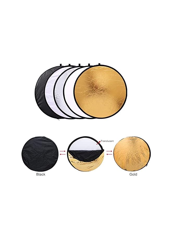 PROMASS Light Reflector Set 5 colors Portable Collapsible Multi-Disc Reflector Photography with Bag for Photography Photo Lighting - Image 2
