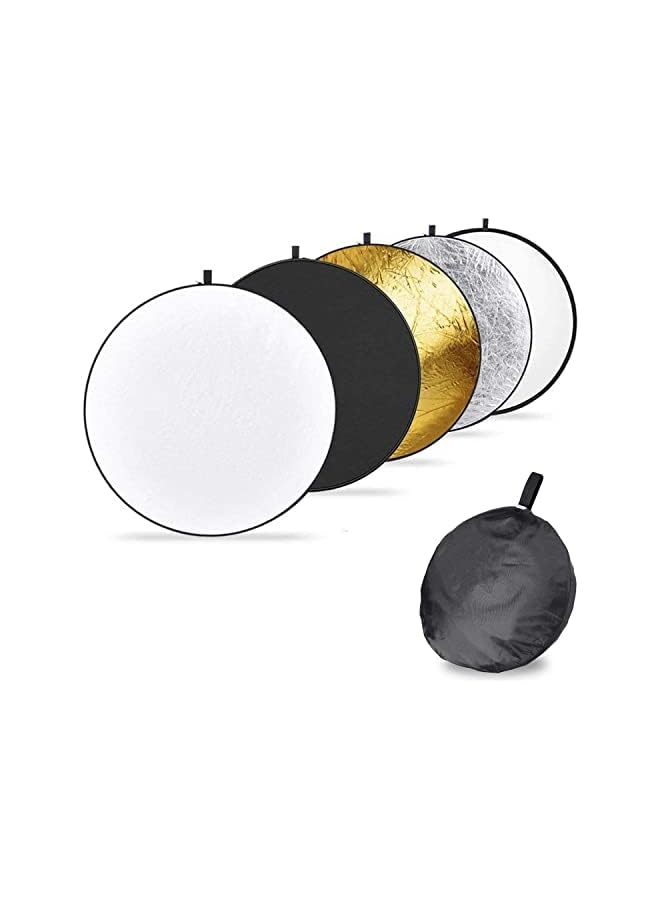 PROMASS Light Reflector Set 5 colors Portable Collapsible Multi-Disc Reflector Photography with Bag for Photography Photo Lighting - Image 1