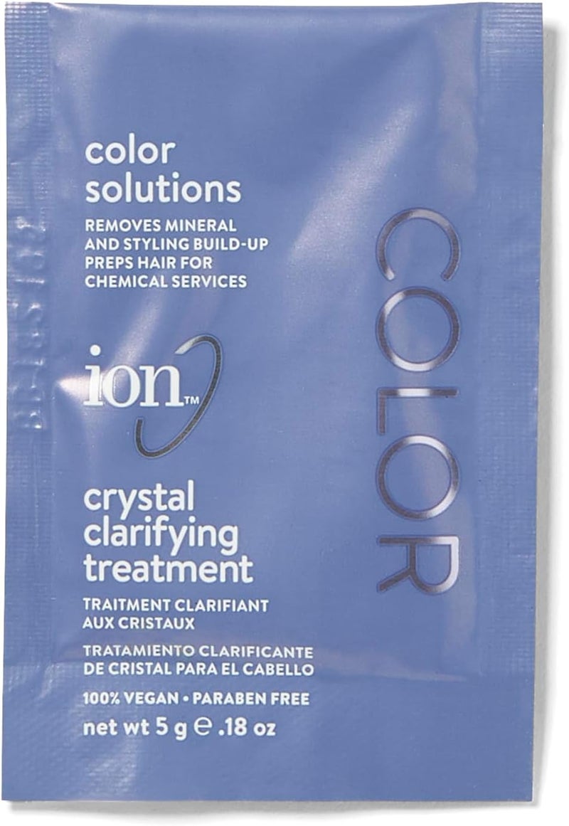 ION Crystal Clarifying Treatment - 5g Vegan Hair Treatment for Mineral and Product Build-Up Removal - Image 1