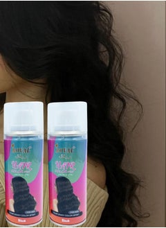 2 Pieces Hair Color Spray Black