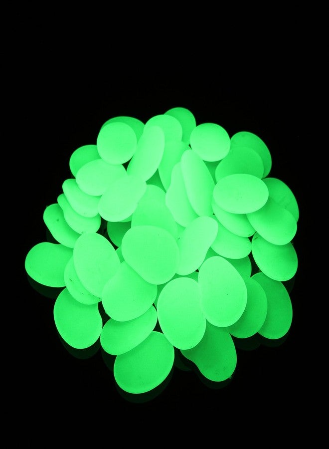 Shiny Stone Glow in the Dark Pebbles, Glow Pebbles Gravel Rocks Stones,Glow in The Dark Gravel Pebbles for Aquarium Fish Tank Garden Gift Decoration (Flake Shape, 44pcs,315g/11.11oz/0.69lb) (Yellow Green) - Image 1