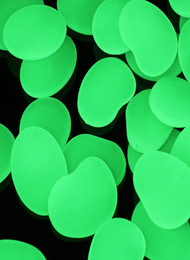 Shiny Stone Glow in the Dark Pebbles, Glow Pebbles Gravel Rocks Stones,Glow in The Dark Gravel Pebbles for Aquarium Fish Tank Garden Gift Decoration (Flake Shape, 44pcs,315g/11.11oz/0.69lb) (Yellow Green) - Image 2