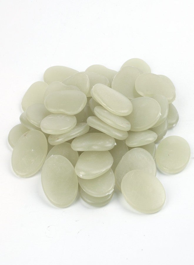 Shiny Stone Glow in the Dark Pebbles, Glow Pebbles Gravel Rocks Stones,Glow in The Dark Gravel Pebbles for Aquarium Fish Tank Garden Gift Decoration (Flake Shape, 44pcs,315g/11.11oz/0.69lb) (Yellow Green) - Image 4