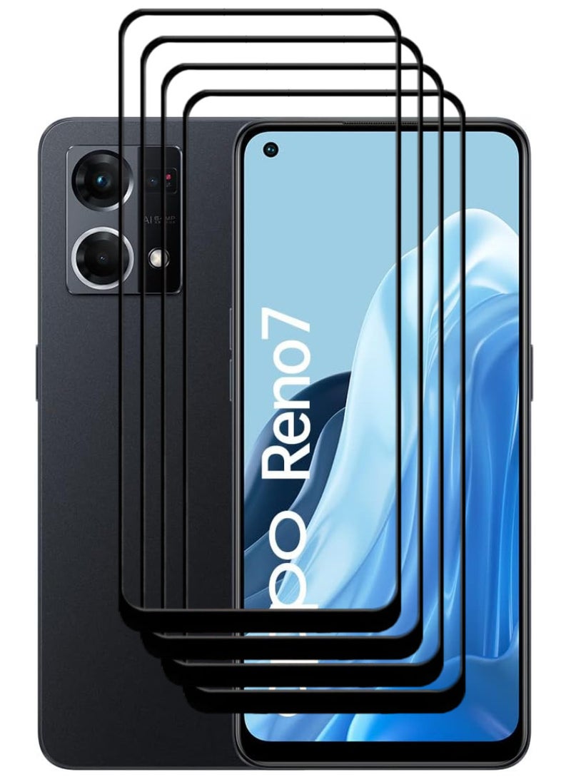 ACLIX 4 Pieces Antistatic ESD Dustproof Premium Quality High Definition Tempered Glass Screen Protector Designed For Oppo Reno7 - Image 1