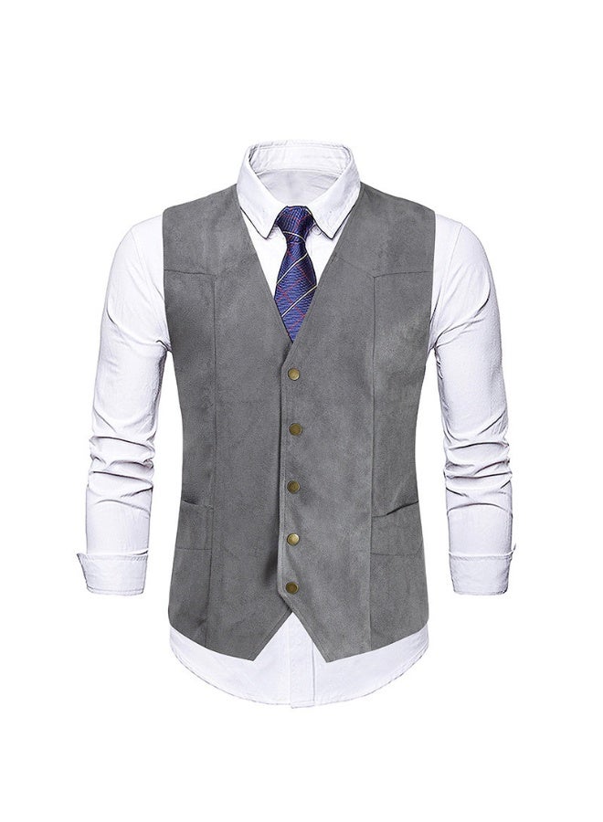 Shougu New Fashionable Casual Men's Suit Vest  - Image 1