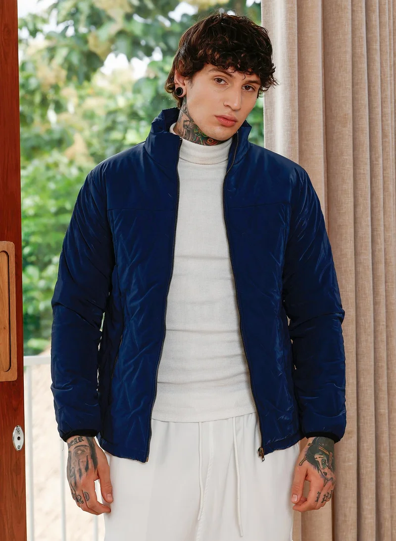 كامبوس سوترا جاكيت رجالي مبطن بياقة واقف