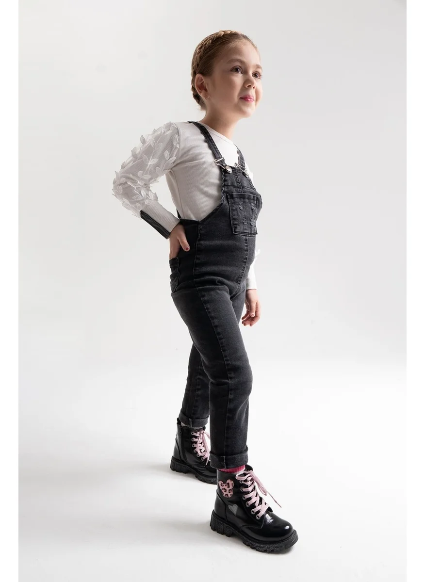 Mnpc Girl Black Patent Leather Genuine Leather Anatomical Daily Boots