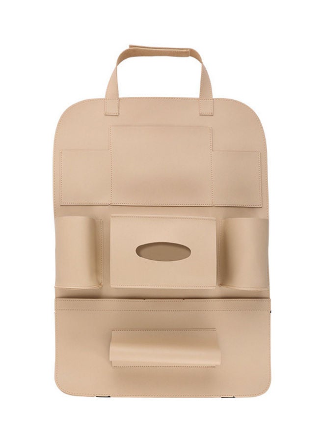 MUNTAQI Car Seat Back Hanging Multiple Pocket Leather Storage Organizer