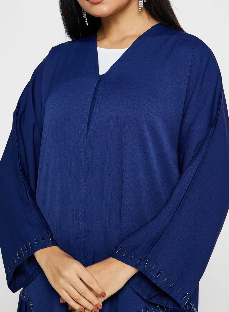 Khizana Side Pleat Detail Abaya With Sheila