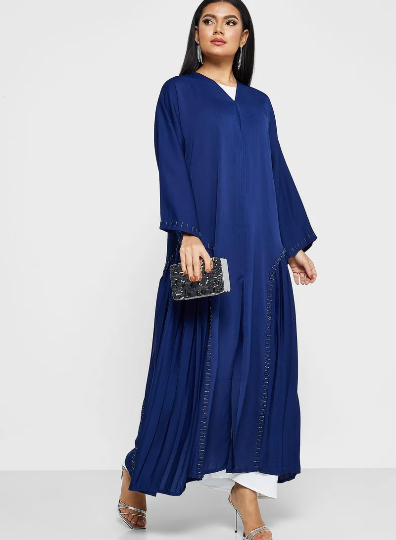Khizana Side Pleat Detail Abaya With Sheila