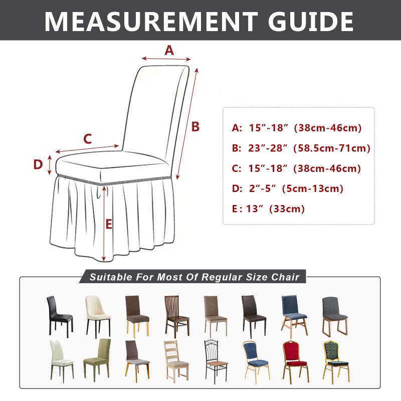 molasofa Chair Covers for Dining Room Set of 4 Stretch Chair Slipcovers with Skirt for Kitchen Seat Protectors Wedding Banquet Decor Kids Pets Spandex Fabric Washable (4pcs, Beige Snow) - Image 2