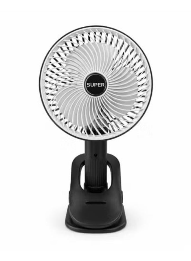Super Portable Mini Clip-On Desk Fan with USB Charging Port, 3 Speeds, Quiet Airflow, and Adjustable Head - Multi-Color - Image 2