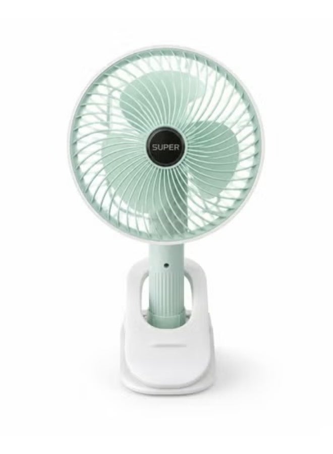 Super Portable Mini Clip-On Desk Fan with USB Charging Port, 3 Speeds, Quiet Airflow, and Adjustable Head - Multi-Color - Image 3