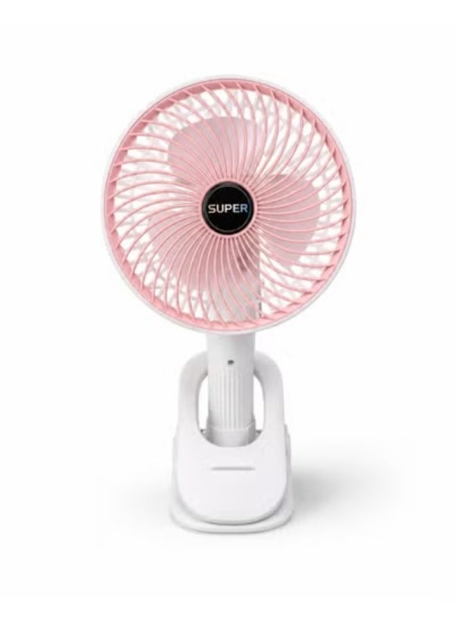 Super Portable Mini Clip-On Desk Fan with USB Charging Port,, Quiet Airflow, and Adjustable Head - Multi-Color - Image 2