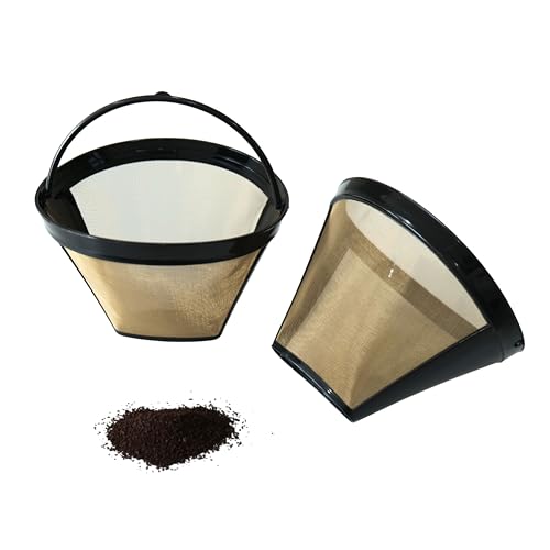 TRONMEI Reusable Coffee Filter #4 Cone for 8-12 Cup, for Ninja & Cuisinart Coffee Makers, Permanent Basket with Stainless Steel Mesh, BPA-Free (1-Pack) - Image 5