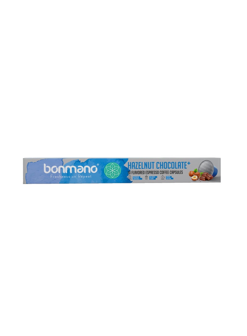 Bonmano كبسولات قهوة إسبريسو بنكهة الشوكولاتة بالبندق من بونامانو - 10 قطع - Image 5
