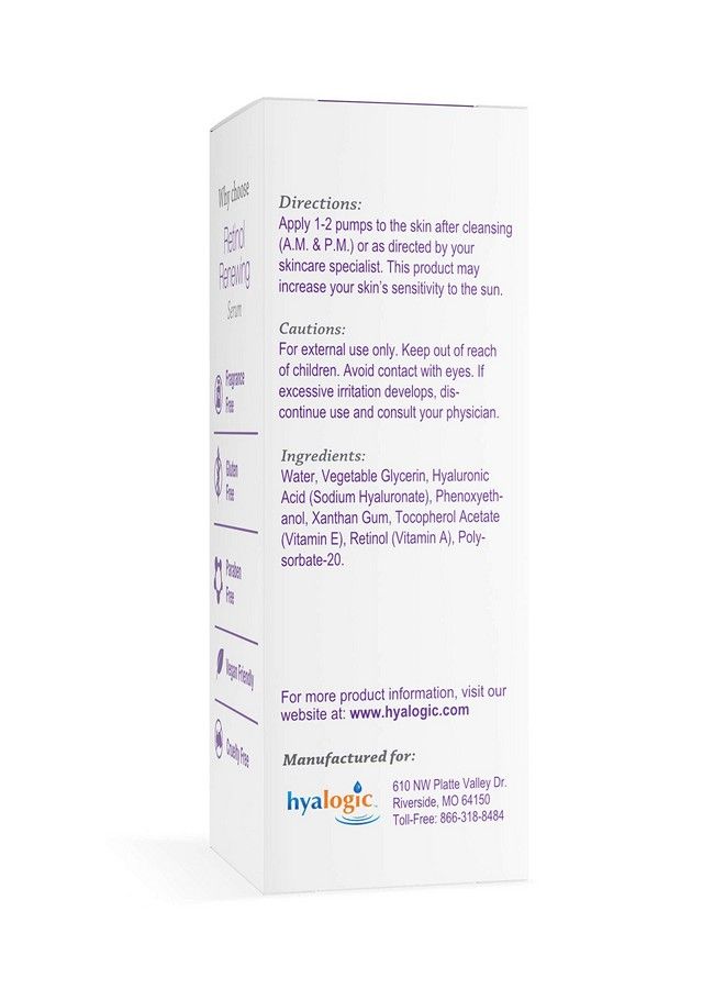Hyalogic Retinol Serum Skin Renewal & Wrinkle Repair Face Serum With Hyaluronic Acid & Vitamin A For Clearer Radiant Looking Skin (.47 Fl Oz.) - Image 3