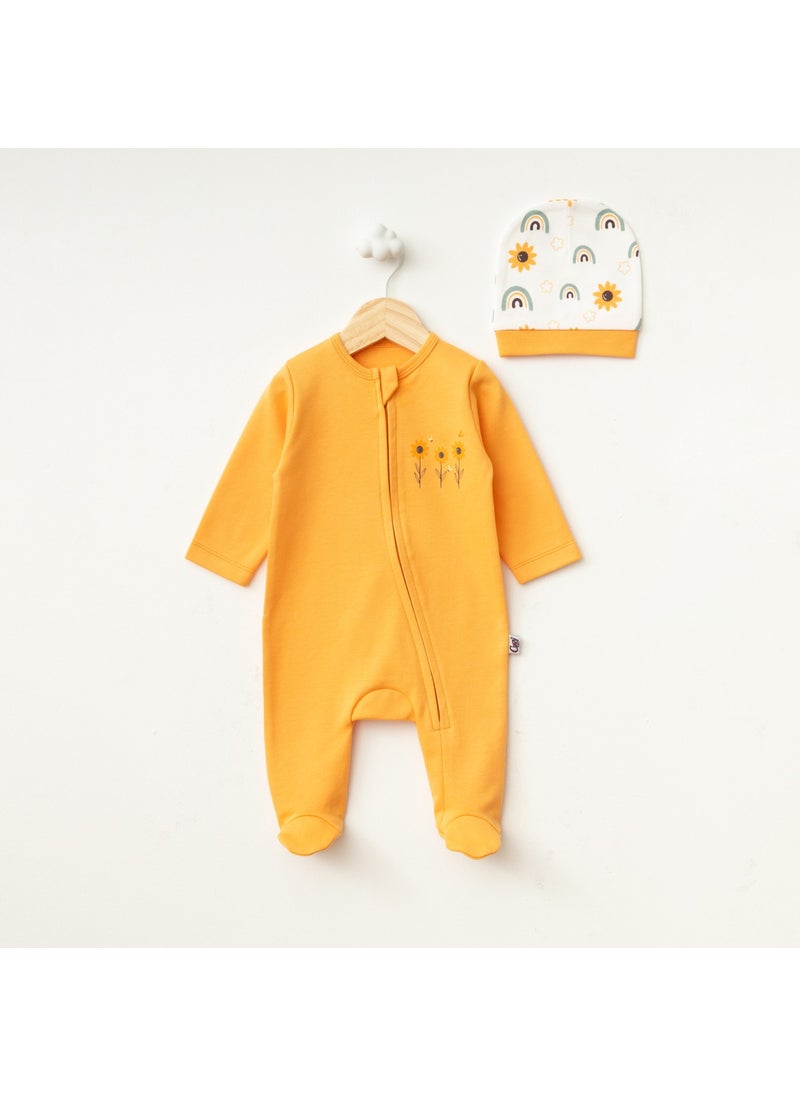 FOR MY BABY Crazy Baby Sunflower Jumpsuit Hat  - Image 1