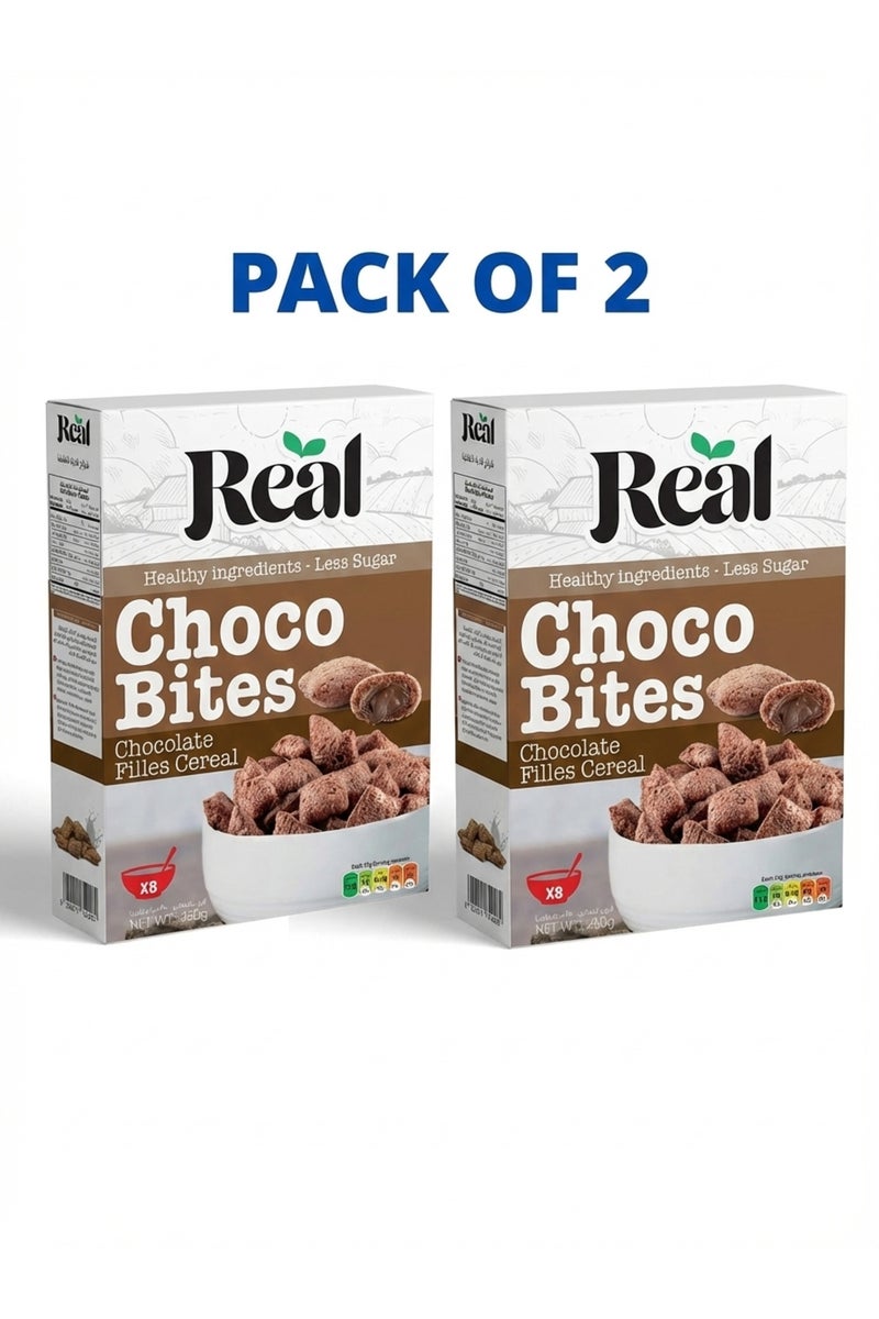 Real Pillow Bites Choco Cereal – Crunchy Peanut Butter-Filled Snack, 225g Pack (Pack Of 2) - Image 1