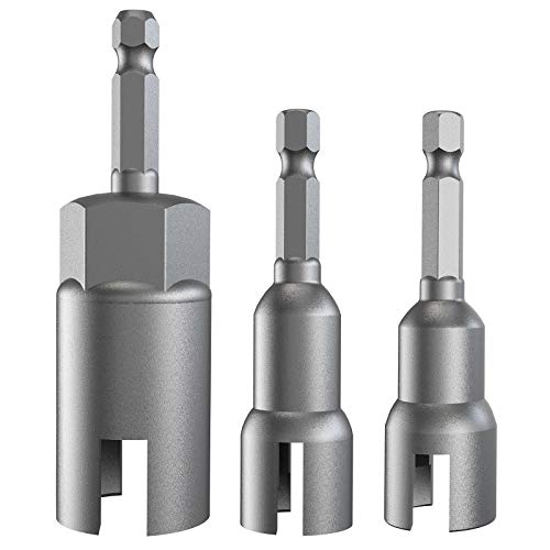 ZUSFUL 3 Pack 1/4" Hex Shank，Power Wing Nut Driver Set,Slot Wing Nuts Drill Bit Socket Wrenches Tools Set, Drills Bits for Panel Nuts Screws Eye C Hook Bolt - Image 1