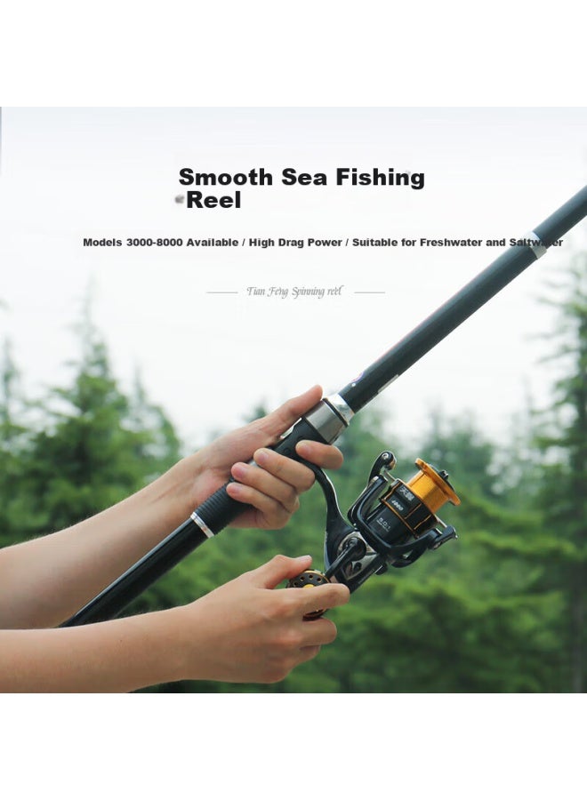 Gw 4000 Series Tianfeng Spinning Reel Slant Mouth Fishing Line Reel Saler Casting Reel Sea Fishing Casting Reel Fishing Tackle - Image 2