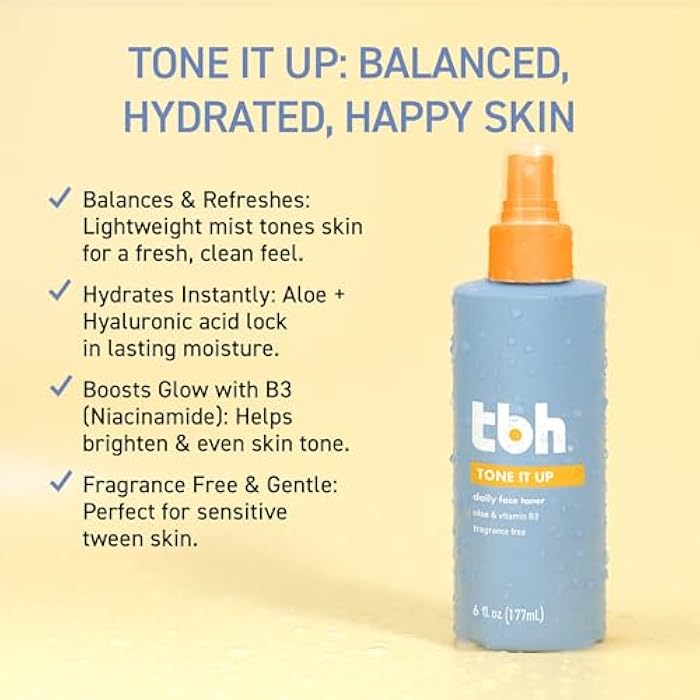 TBH Hydrating Toner for Kids – Gentle, Alcohol Free Toner for Sensitive Skin – Clean Kids Face Product with Aloe & Hyaluronic Acid – Safe for Girls & Boys - 6 oz - Image 3