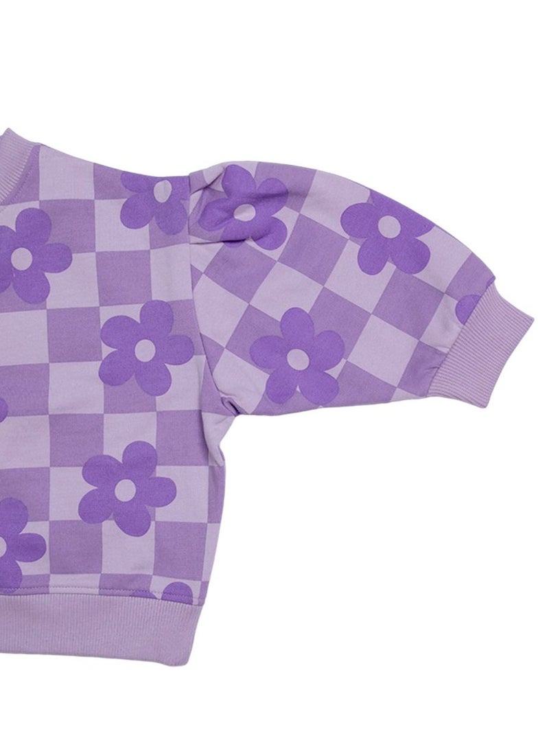 AIKO - Girls Sweat Top and Jogger Set with Floral Print  9-10 Years - Image 2