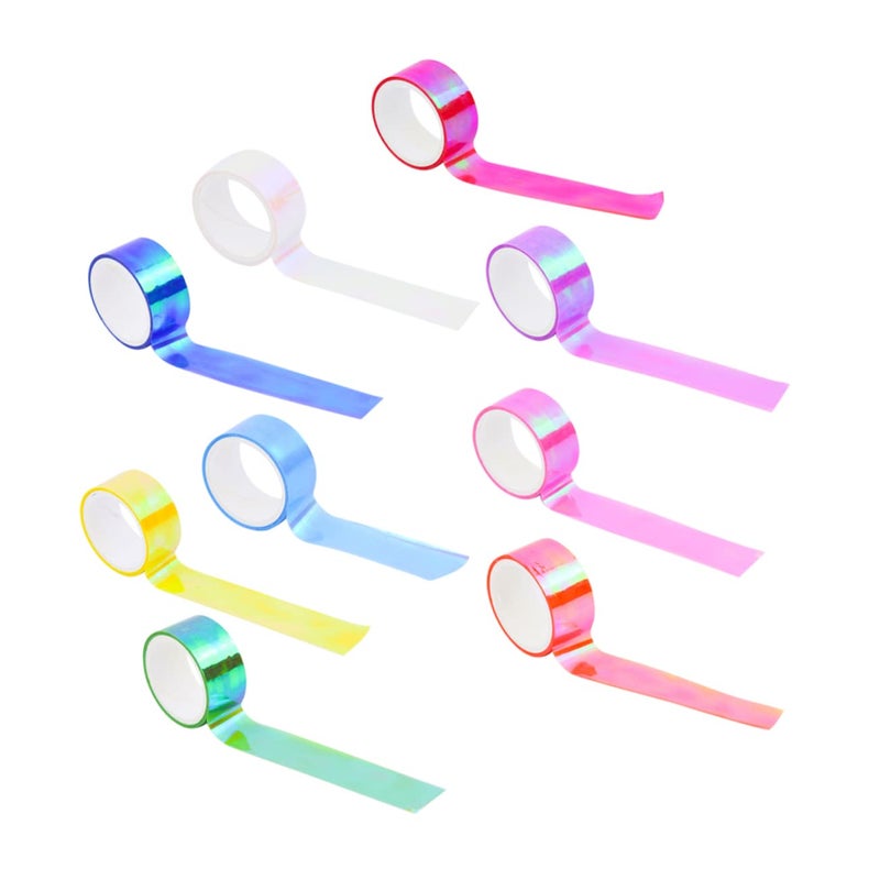 10 Rolls Gold Shiny Decorative Adhesive Tape for Scrapbooking Notebook Calendar Party - Image 2