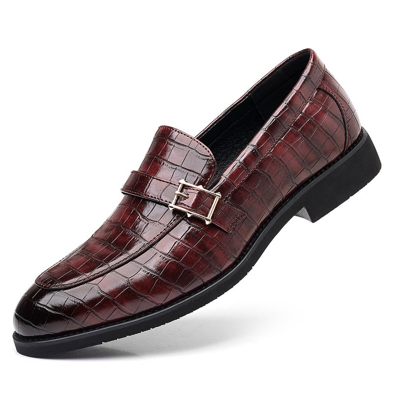 Autumn New Men'S Business Leather Shoes British Style Pointed Toe Loafers Fashionable Casual Hairstylist Trendy Shoes - Image 1