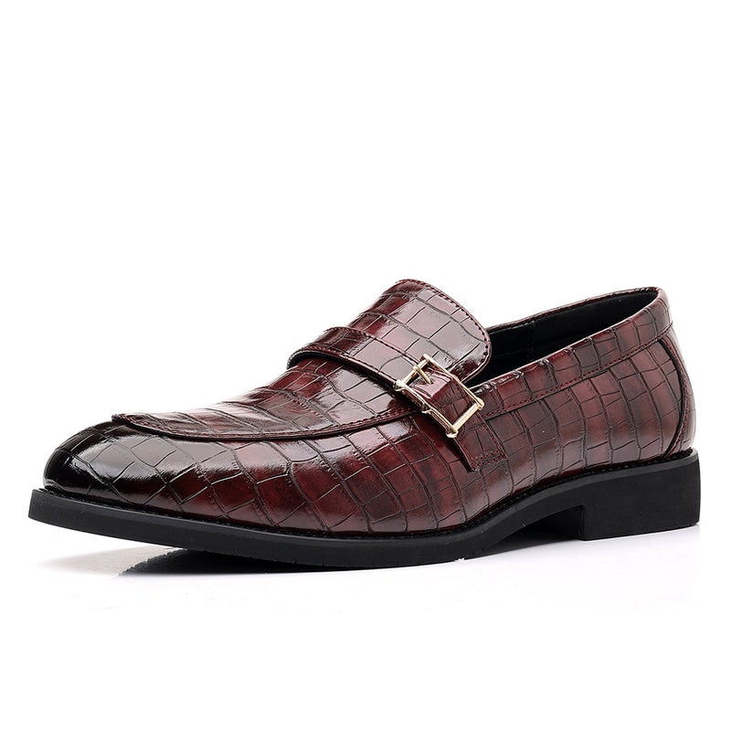 Autumn New Men'S Business Leather Shoes British Style Pointed Toe Loafers Fashionable Casual Hairstylist Trendy Shoes - Image 3