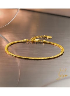 18K Gold Plated Stainless Steel Thick Snake Chain Anklet 2.5mm - pzsku/Z9113007FF379DD9ED3D9Z/45/_/1727996485/6c0f650e-6d4b-420c-83da-ea9894e2f580