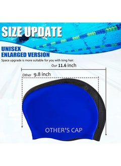 ShebSheb Long Hair Swimming Cap For Women  - Image 3