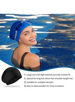 ShebSheb Long Hair Swimming Cap For Women  - Image 4