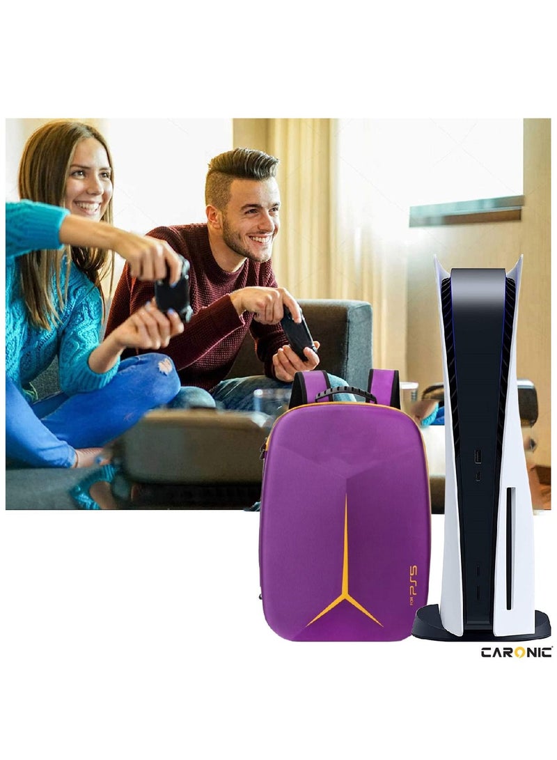 Storage Bag Travel Protective Case Handbag Shoulder compatible With PS5 Console Storage Package Purple