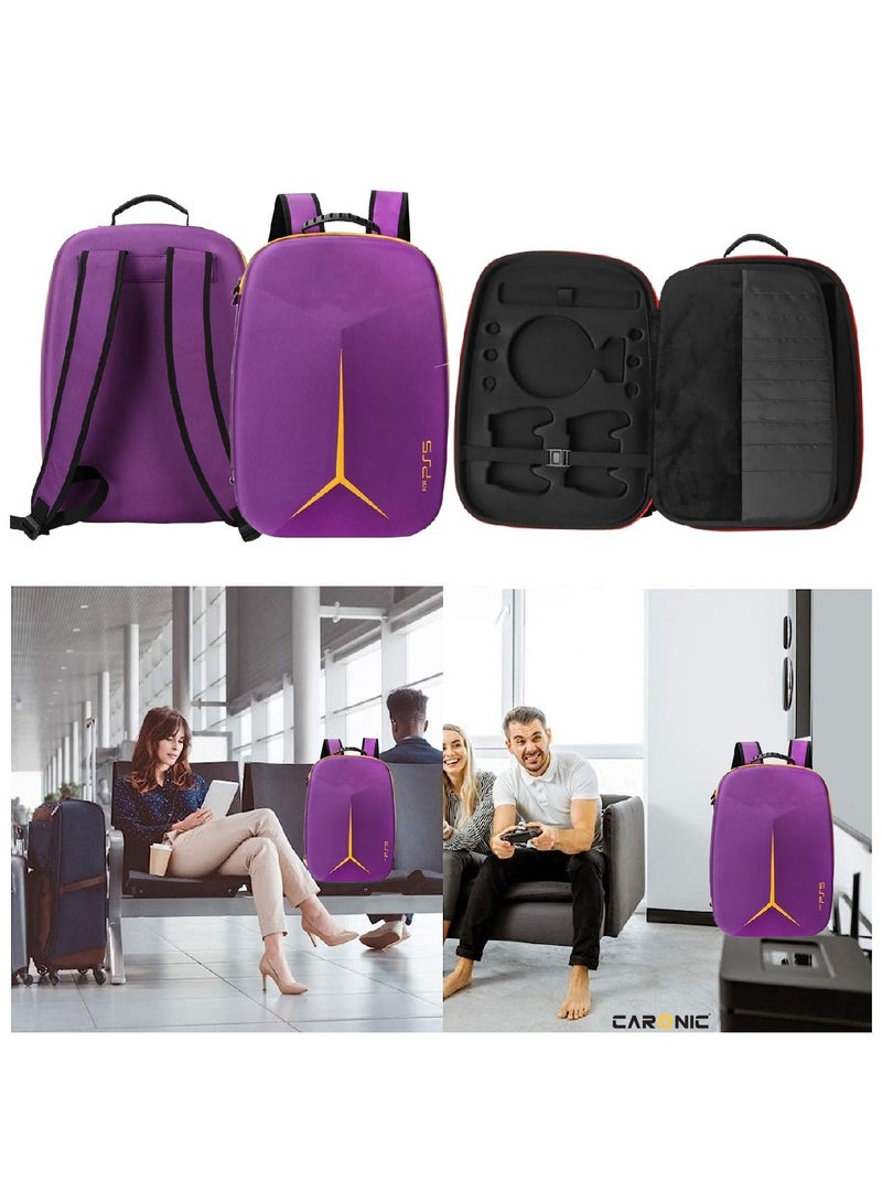 Storage Bag Travel Protective Case Handbag Shoulder compatible With PS5 Console Storage Package Purple