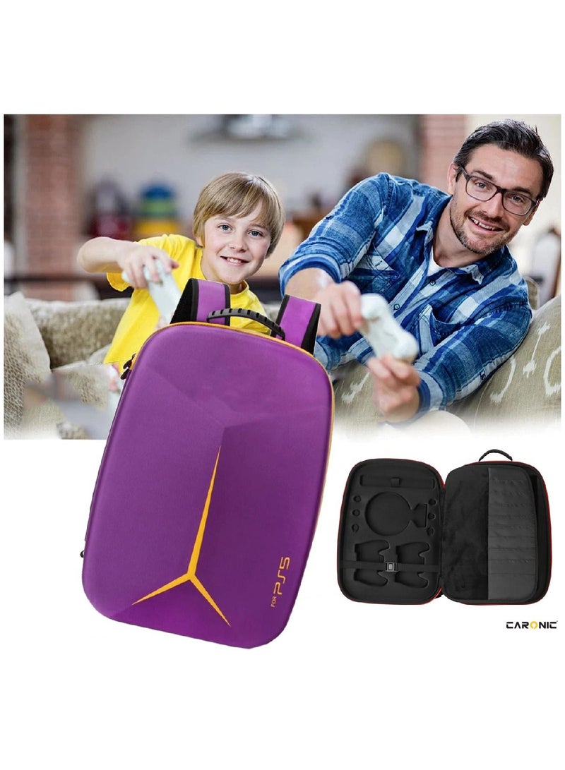 Storage Bag Travel Protective Case Handbag Shoulder compatible With PS5 Console Storage Package Purple