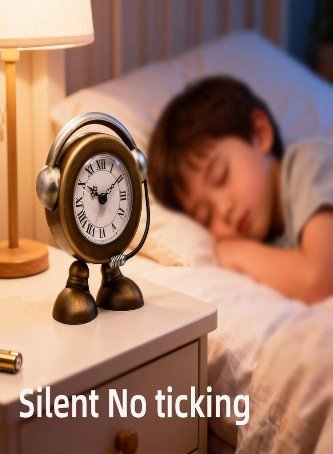 YOUKI Metal Robot Table Clock,Desk Shelf Clocks - Image 4