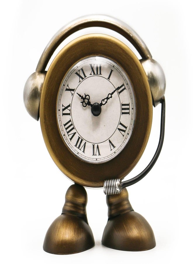 YOUKI Metal Robot Table Clock,Desk Shelf Clocks - Image 1