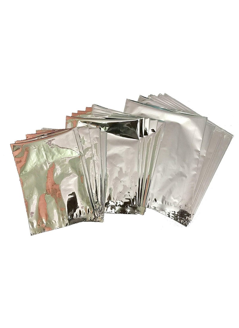 Amit Marketing - Amit Marketing Silver Foil Bag I Aluminium Pouches I Packaging Metalized Hot/Dry Foods I Parcel Bags I Biryani Pouch I Multipurpose Packet for Tea, Coffee, grocery I 250 Gram (5*7 Size) Total 100 Pcs - Image 1