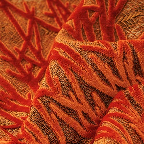 Yangest Burnt Orange Twigs Throw Pillow Cover Branches Velvet Cushion Case Neutral Pillowcase for Sofa Couch Bedroom Living Room Home Decor,20x20 Inch - Image 3