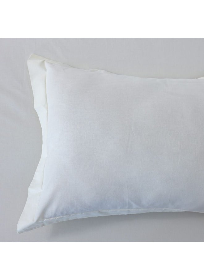 DANUBE HOME Bliss 2 - Pieces Cotton Pillow Case Set - White - 50x75 cm | 100% Cotton - 144 Thread Count Decorative Throw Pillowcase Set For Couch Sofas  - Image 5