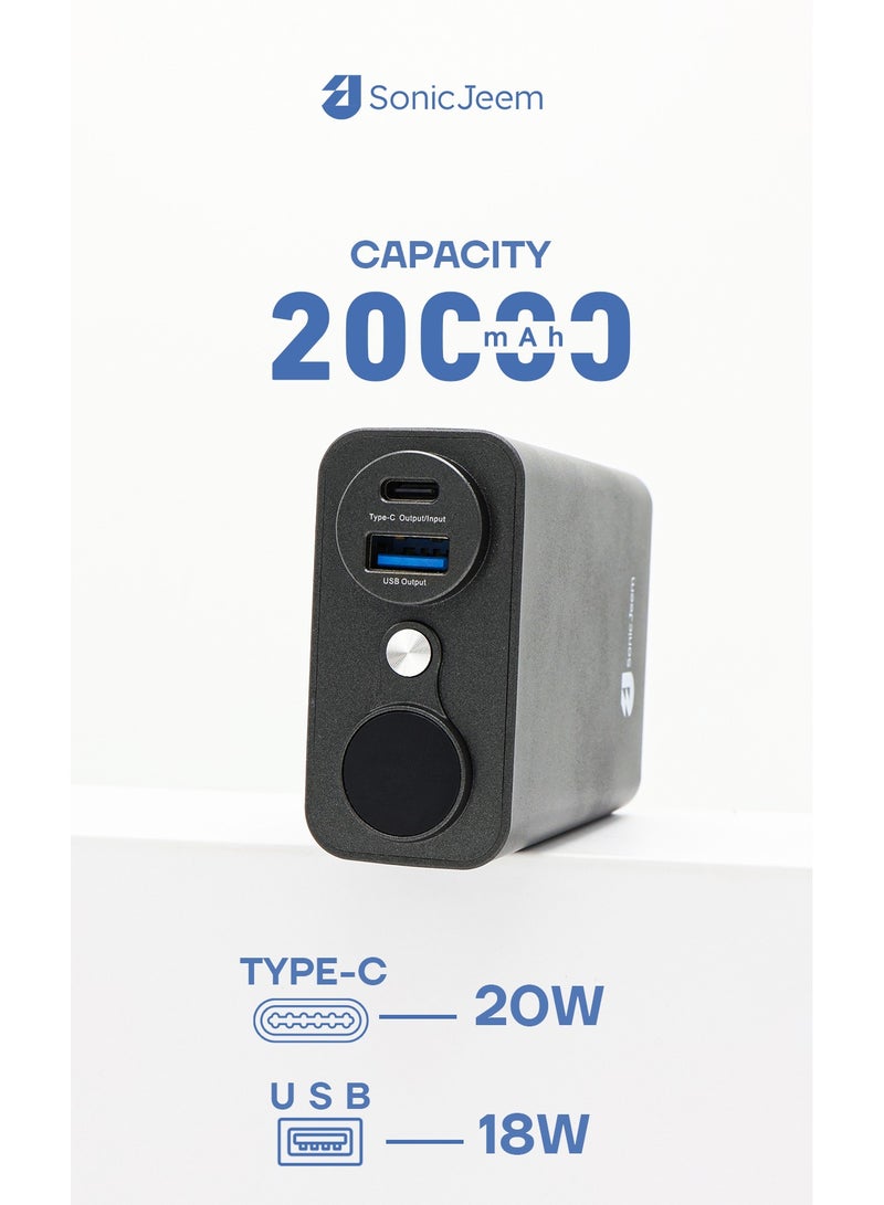 Sonic Jeem Power Bank (Rahaal)A symbol of power and durability, PD, with a power of20W (SJ502B) - Image 4