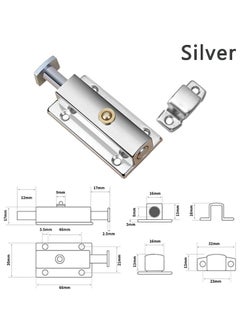Y&D 2 Pack Polished Chrome Door Bolt Bathroom Lock Portable Silver Black Bolts for Internal Doors  - Image 5