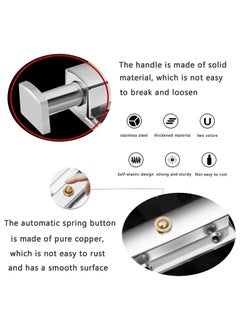 Y&D 2 Pack Polished Chrome Door Bolt Bathroom Lock Portable Silver Black Bolts for Internal Doors  - Image 3