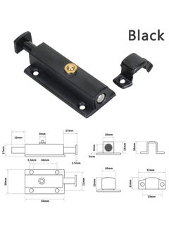 Y&D 2 Pack Polished Chrome Door Bolt Bathroom Lock Portable Silver Black Bolts for Internal Doors  - Image 4