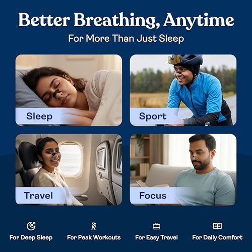 Awesome Nasal Strips for Better Breathing and Snoring, Improve Oxygen Intake, Enhances Sleep and Athletic Performance, Sweat-Resistant, Strong Hold, Skin Safe, CDSCO Approved, 30 Strips - AWESOME Nasal Strip_Pack Of 1 - Image 4