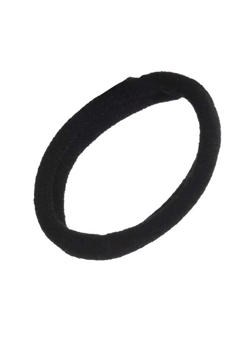 طقم ربط شعر مطاطي نسائي – 12 قطعة باللون الأسود - Image 2