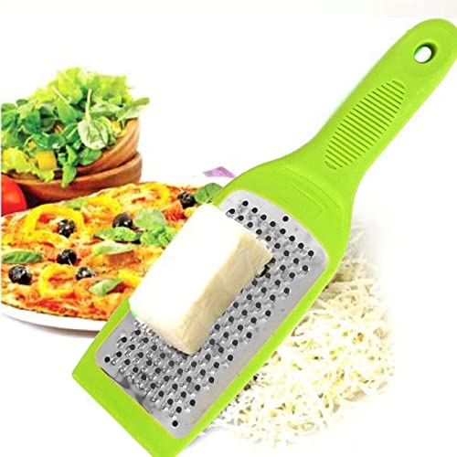 TULMAN 5pcs Multipurpose Kitchen Combo Knife Set Kitchen uitility Combo-Vegetable Cutter with Peeler,Cheese/Ginger Grater & Stainless Steel Gas Lighter with 2 Knife - Green - Image 4